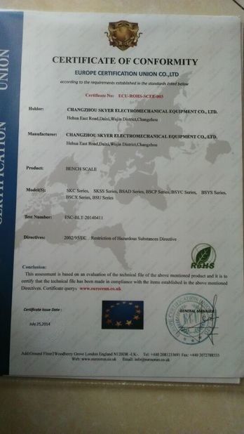 चीन Changzhou JRBao Electronic Manufacturing Co,Ltd. प्रमाणपत्र